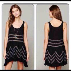 Free People Black Trapeze Dress